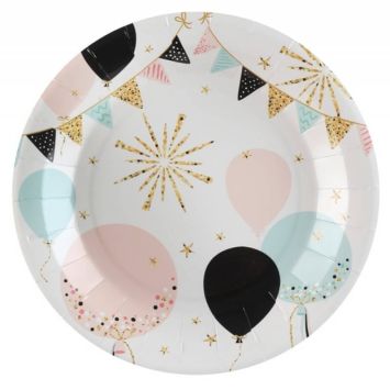 Lot de 10 Assiettes Paillettes | jourdefete.com