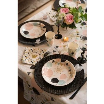 Lot de 10 Assiettes Paillettes 