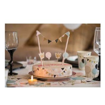 6 Pièces Décoration Gâteau Paillettes