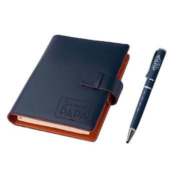 Coffret Bloc Notes et Stylo " Super Papa " 