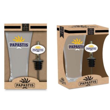 Coffret Cadeau Verre à Pastis " Le Papastis "