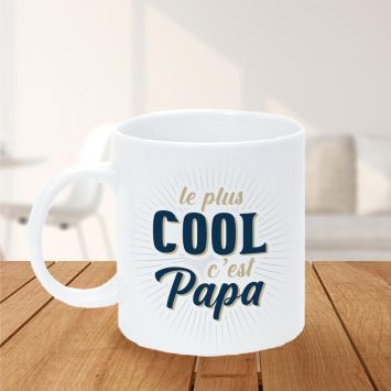 Mug "Le plus cool c'est Papa" - Collection Papa Parfait