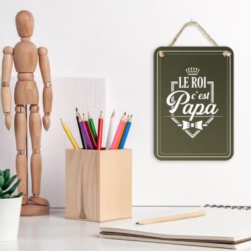 Plaque en métal - Le Roi c'est Papa