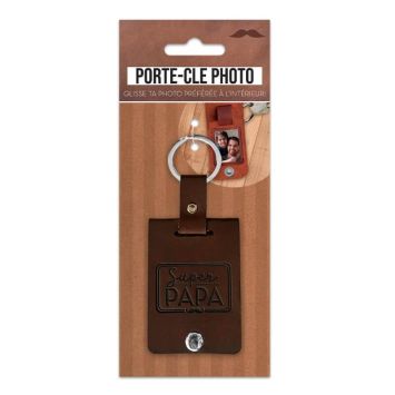 Porte Clé Photo " Super Papa "