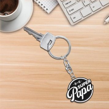 Porte-Clés Métal - Super Papa
