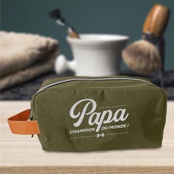 Trousse de Toilette " Papa Champion du monde " 