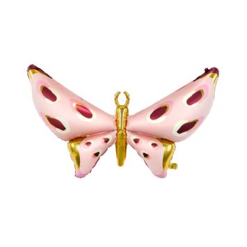 ballon alu papillon rose | jourdefete.com