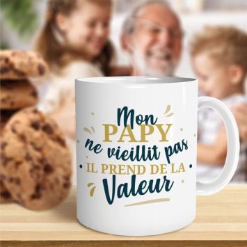 Mug - Mon papy ne vieillit pas, il prend de la valeur - Collection Mon Papy