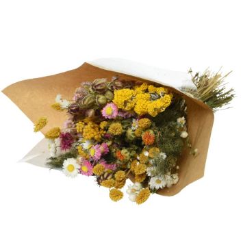 Bouquet de Fleurs Séchées avec tiges