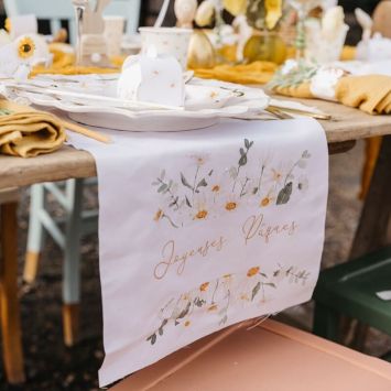 Chemin de table "Joyeuses Pâques" - 28 cm x 3 m - Pâques
