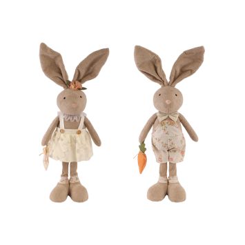 Décoration à poser de Pâques - Lapin éponge "Liberty" debout - 57 cm - Modèle Aléatoire