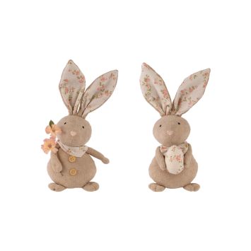 Décoration à poser de Pâques - Lapin éponge "Liberty" debout - 37 cm - Modèle Aléatoire