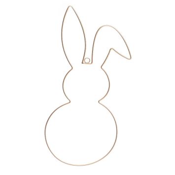 lapin en métal doré à suspendre de 59 cm | jourdefete.com