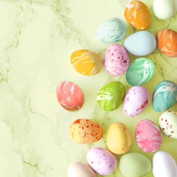 20 serviettes en papier - 33 x 33 cm - Atelier "Œufs en marbre"