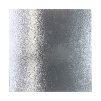 3 plateaux à gâteaux carrés - 25 x 25 cm - Couleur Argent / Or
