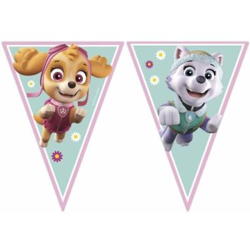 Guirlande de Fanions en Plastique - Pat'Patrouille Girly
