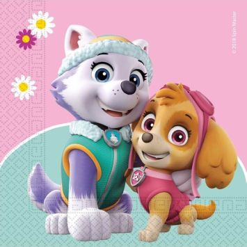 serviettes-papier-paw-patrol-girl | jourdefete.com