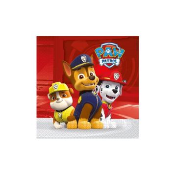 20 serviettes en papier pat patrouille