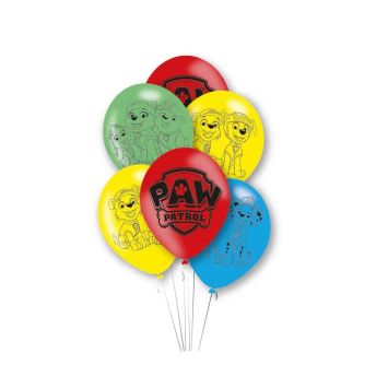 6 ballons en latex pat patrouille | jourdefete.com