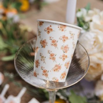 8 gobelets en carton FSC® - 255 ml - Collection Peachy