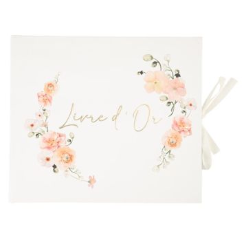 Un splendide livre d'or parsemé de fleurs pour votre événement | jourdefete.com