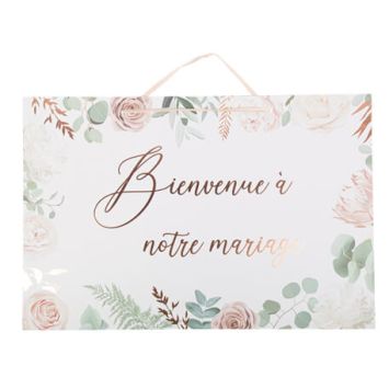 Pancarte bienvenue à notre mariage | jourdefete.com
