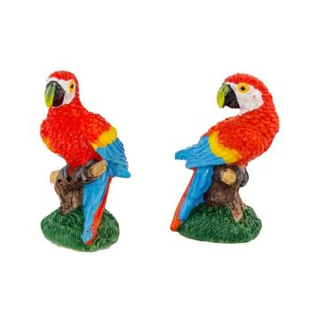 Perroquet en Resine - Rouge et Bleu - Modele au choix | jourdefete.com