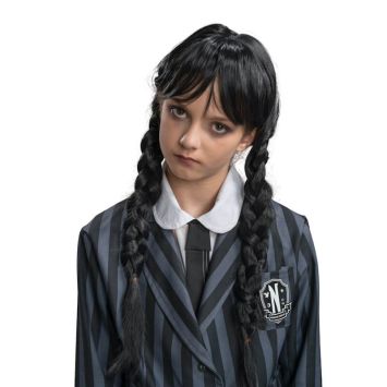 Perruque de Mercredi ® Addams pour enfant