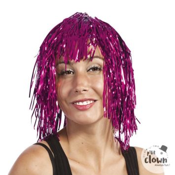 Perruque lamée Disco - Couleur au choix