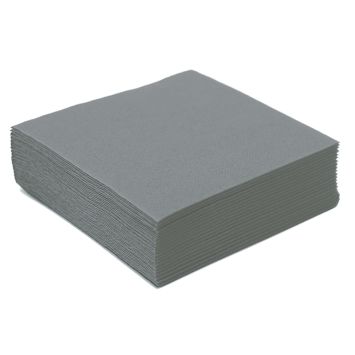50 Serviettes Microgaufrées - Gris