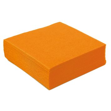 50 Petites Serviettes Microgaufrées - Orange