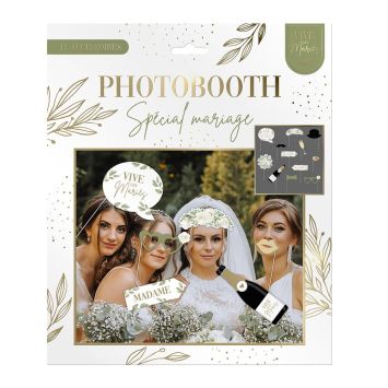 Kit photobooth de mariage de la collection vive les mariés | jourdefete.com