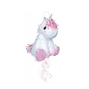 pinata bebe licorne blanc et rose | jourdefete.com