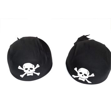 Chapeau de pirate en forme de bandana à tête de mort