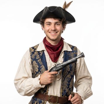 Pistolet de pirate factice 28 cm avec décorations anciennes | jourdefete.com