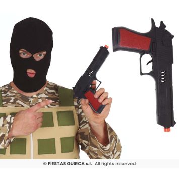 Pistolet noir - 27 cm