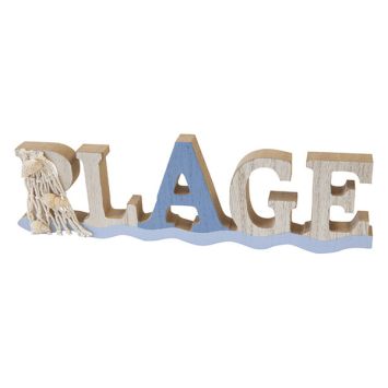 Déco bois “PLAGE” avec filet et coquillages – Ambiance bord de mer | jourdefete.com