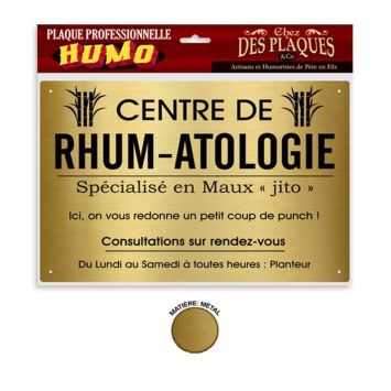Plaque professionnelle humoristique - Modèle au Choix