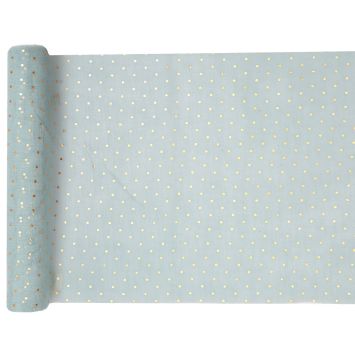 chemin de table bleu a pois dores | jourdefete.com