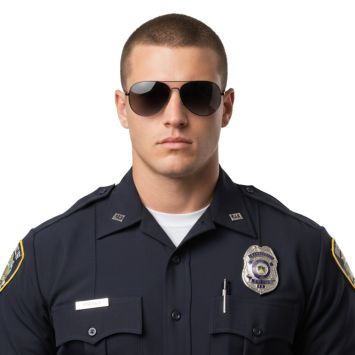 Lunettes de police noires pour déguisement d’agent de la loi | jourdefete.com