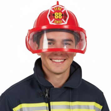 Casque rouge de Pompier Américain