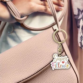 Porte-clé affectif - Super Filleule - Collection Famille d'Amour
