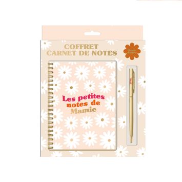 Coffret Carnet de Notes et Stylo "Les petites notes de Mamie" - Collection Mamie d'Amour