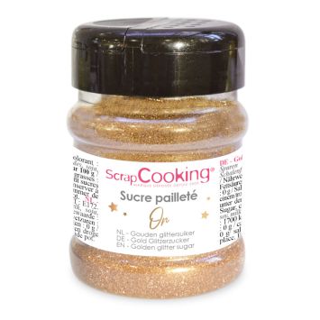 Sucre pailleté Or 160g pour des desserts scintillants | jourdefete.com