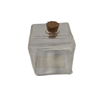 Pot en plexiglas carré avec porte-nom | jourdefete.com