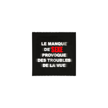 Préservatif Humoristique "Le Manque de Sexe"