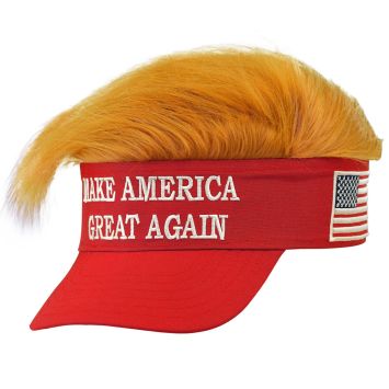Visière de Président "Make America Great Again" avec cheveux