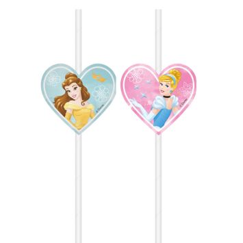 4 pailles en carton fsc princesses disney