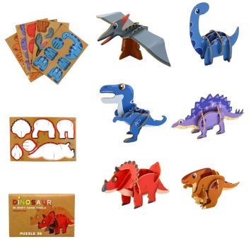 Dinosaure 3D à monter en 6 pièces | jourdefete.com