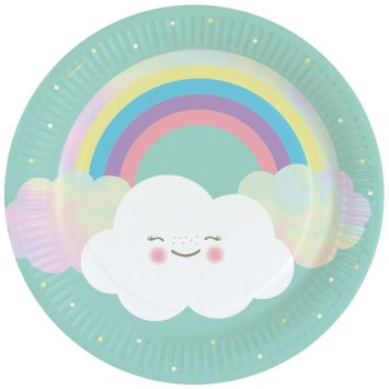 assiettes-carton-anniversaire-mignon-nuage | jourdefete.com